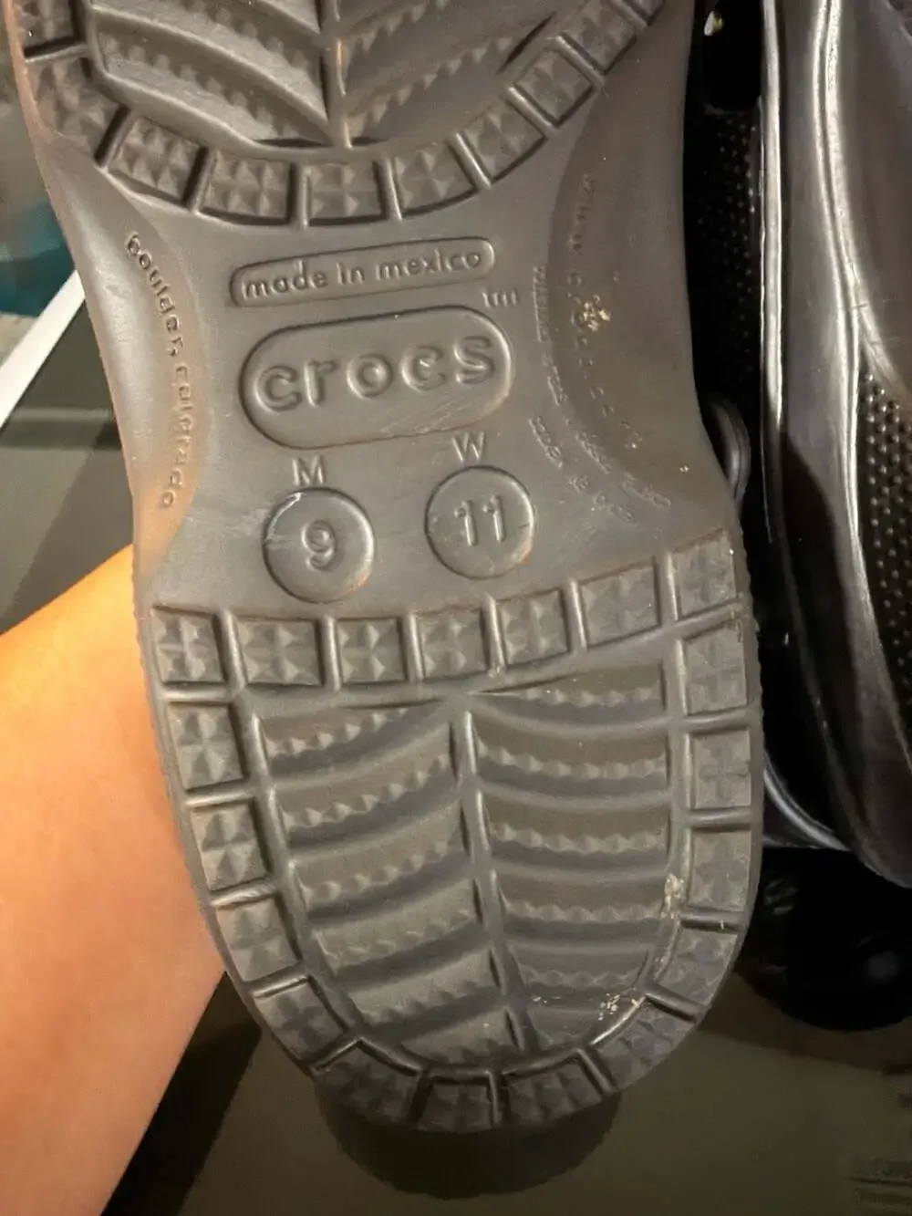 Crocs Baya Clog Black Unisex Slip On Shoes Men's 9 Women's 11